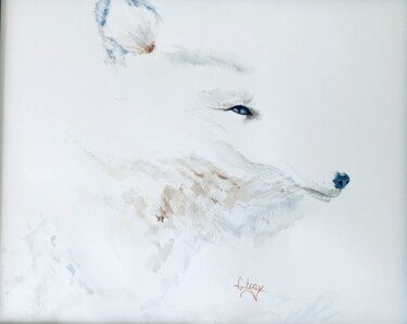 Peinture intitulée "Renard blanc" par Marie-Noelle Chauny, Œuvre d'art originale, Aquarelle