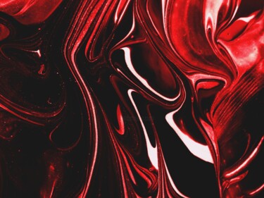 Digital Arts titled "Red Liquid" by Chaya Shurkin, Original Artwork, Digital Painting