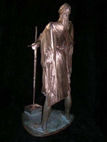Sculpture titled "Moroni" by Chayka, Original Artwork, Metals