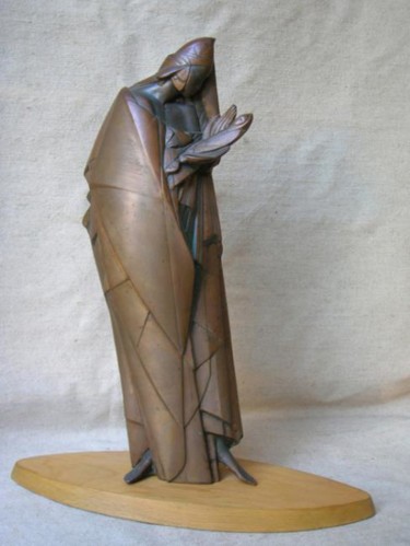 Sculpture titled "Was Born" by Chayka, Original Artwork, Metals