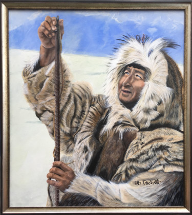 Peinture intitulée "L'Inuit" par Christine Bobst, Œuvre d'art originale, Acrylique