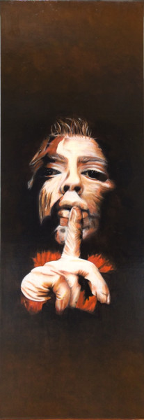 Peinture intitulée "Le Doigt" par Christine Bobst, Œuvre d'art originale, Acrylique