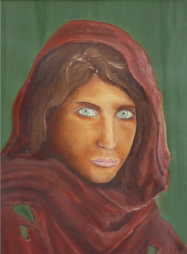 Peinture intitulée "L' afghane" par Christian Broquard, Œuvre d'art originale