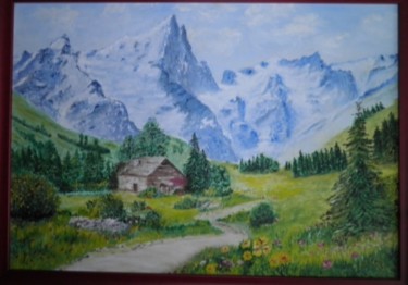 Peinture intitulée "Que la montagne est…" par Christian Broquard, Œuvre d'art originale