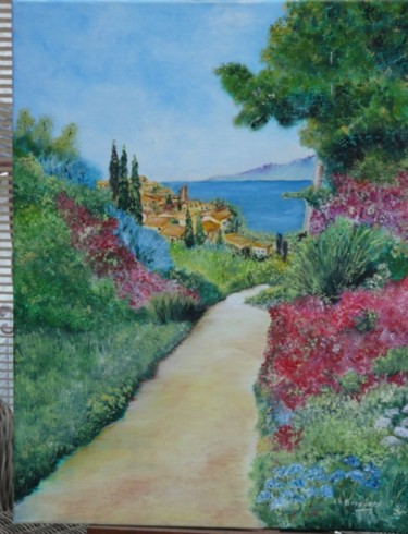 Peinture intitulée "jardin de provence" par Christian Broquard, Œuvre d'art originale