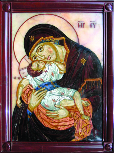 Pittura intitolato "Флорентийская мозаи…" da Liubov Cheban, Opera d'arte originale, Pietra