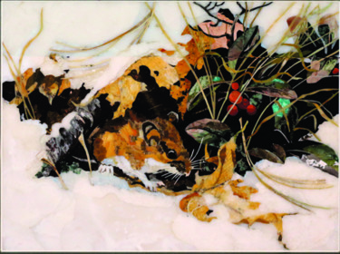 Pintura titulada "Мозаика «Мышка» по…" por Liubov Cheban, Obra de arte original, Piedra
