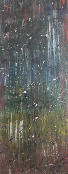 Painting titled "Soir en forêt" by Chéché, Original Artwork, Acrylic