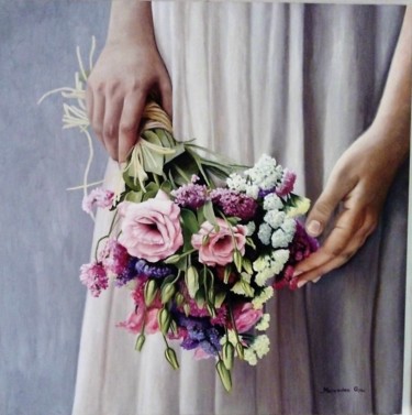 Malarstwo zatytułowany „Primavera” autorstwa Mercedes G., Oryginalna praca, Olej