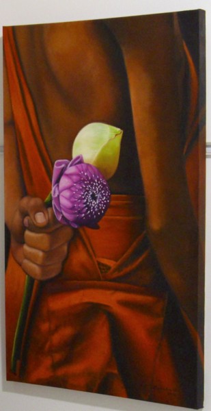 Pintura titulada "Ofrenda." por Mercedes G., Obra de arte original, Oleo