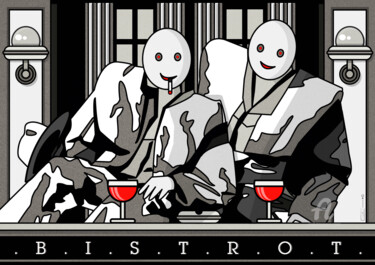 Digital Arts titled "Bistrot" by Cheese, Original Artwork, 2D Digital Work