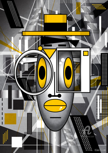 Arte digital titulada "yellow look" por Cheese, Obra de arte original, Trabajo Digital 2D