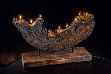 Sculpture titled "Joy of light" by Alexander Cheglakov, Original Artwork, Wood
