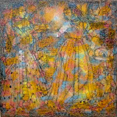 Painting titled "Dancing Women 2" by Chelian D, Original Artwork