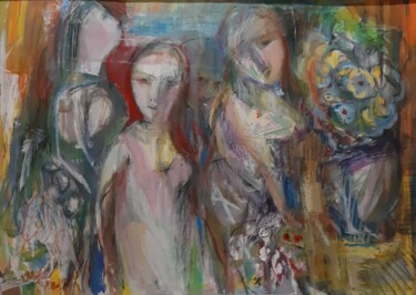 Painting titled "Три грации" by Elena Shchelchkova Elena Schelchkova, Original Artwork, Acrylic