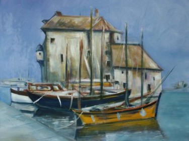 Peinture intitulée "Le port d'Honfleur" par Yankel, Œuvre d'art originale