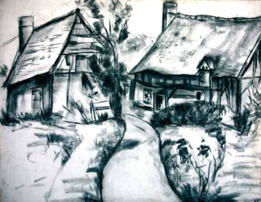 Painting titled "Maisons Normandes f…" by Yankel, Original Artwork