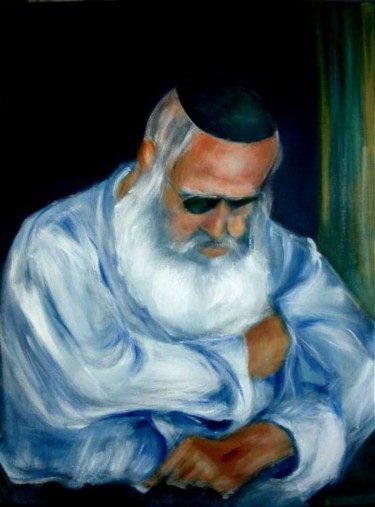 Peinture intitulée "le rabbin  de Jérus…" par Yankel, Œuvre d'art originale