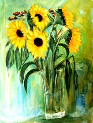 Peinture intitulée "les soleils" par Yankel, Œuvre d'art originale