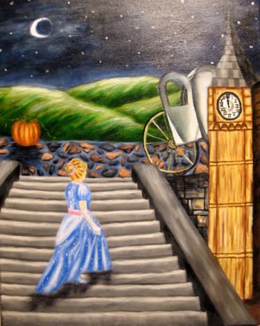 Painting titled "Stroke of Midnight" by Chelsea Rabbers, Original Artwork