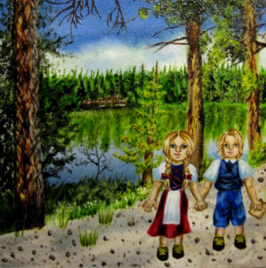 Картина под названием "Bread Crumb Trail" - Chelsea Rabbers, Подлинное произведение искусства