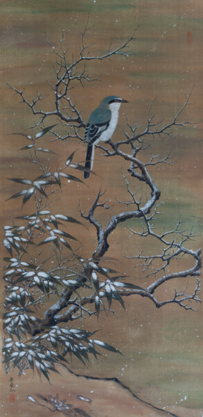 Malarstwo zatytułowany „雪樹寒禽圖” autorstwa 辰君草堂 無憂, Oryginalna praca, Atrament