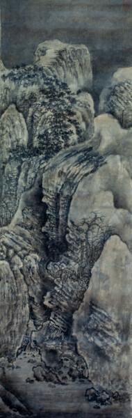 Schilderij getiteld "幽谷圖" door Chen Jun Cao Tang Wu You, Origineel Kunstwerk, Inkt