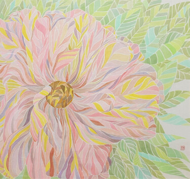 Pintura intitulada "Blooming-1" por Chen Song, Obras de arte originais, Pigmentos