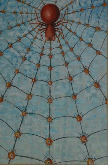 绘画 标题为“周成光油画《网虫》” 由成光 周, 原创艺术品, 油