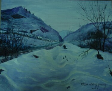 绘画 标题为“《雪景》周成光” 由成光 周, 原创艺术品, 油
