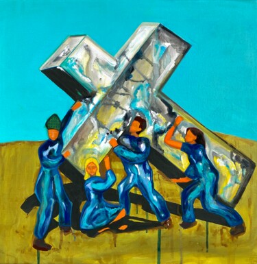Painting titled "faith" by Chenny, Original Artwork, Acrylic