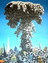 Painting titled "Mushroom Cloud II" by Chenqiuchi, Original Artwork