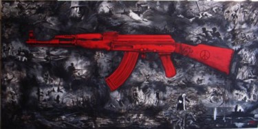 Malerei mit dem Titel "AK47 规格：200CMX400CM…" von Chenqiuchi, Original-Kunstwerk