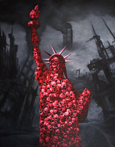 Dessin intitulée "statue-of-liberty-s…" par Chenqiuchi, Œuvre d'art originale, Autre