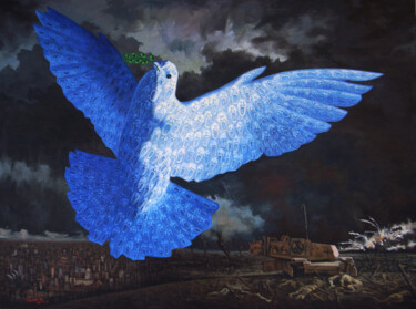 Zeichnungen mit dem Titel "the-peace-dove-no5-…" von Chenqiuchi, Original-Kunstwerk, Andere