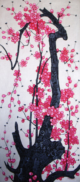 Malerei mit dem Titel "plum-blossom-series…" von Chenqiuchi, Original-Kunstwerk