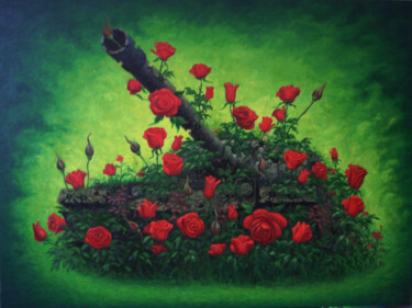 绘画 标题为“the-rose-and-tank-s…” 由Chenqiuchi, 原创艺术品