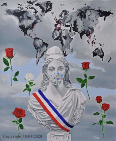 Картина под названием "2020" - Henry Christine De St Gervais, Подлинное произведение искусства, Масло
