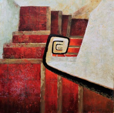 Painting titled "Spiral" by Tatyana Chepkasova, Original Artwork, Acrylic