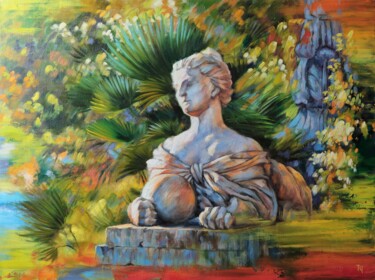 Malerei mit dem Titel "Massandra 's Sphinx" von Tatyana Chepkasova, Original-Kunstwerk, Öl Auf Keilrahmen aus Holz montiert