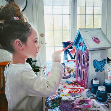 Peinture intitulée "The Artist" par Cher Pruys, Œuvre d'art originale, Acrylique