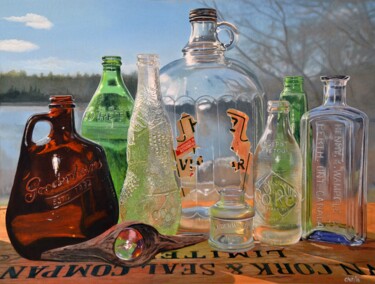 Peinture intitulée "Illuminated Vessels" par Cher Pruys, Œuvre d'art originale, Acrylique