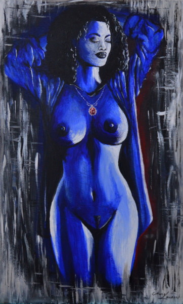 Painting titled "Temptation" by Chérel Laurent, Original Artwork, Acrylic