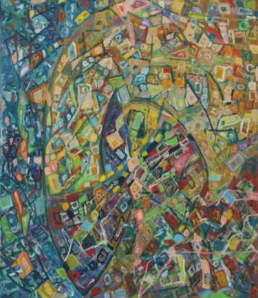 Painting titled "Through a prism of…" by Oksana Cherkas, Original Artwork, Oil