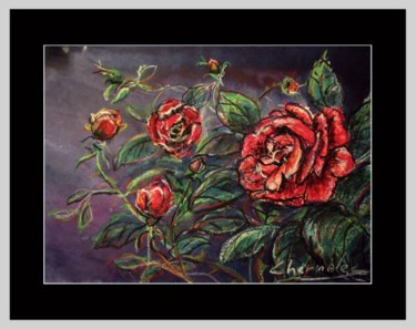 Painting titled "roze" by George Chernoles, Original Artwork