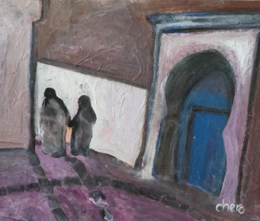 Peinture intitulée "à Essaouira" par Chero, Œuvre d'art originale, Autre