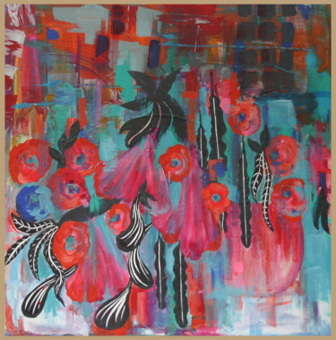 Malarstwo zatytułowany „Colors of Mexico” autorstwa Cheryl Paolini, Oryginalna praca, Akryl Zamontowany na Drewniana rama no…