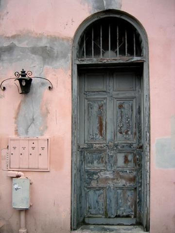 Photography titled "Pink With Gray Door" by Cheryl Townsend, Original Artwork