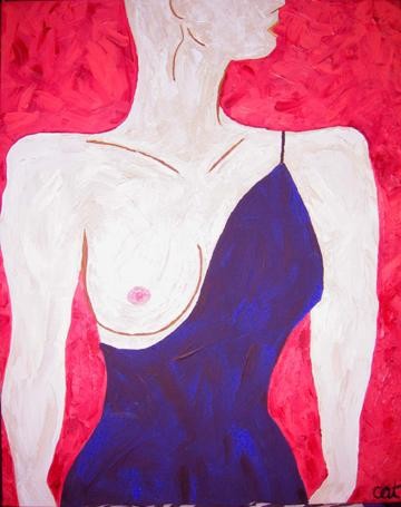 Painting titled "One Strap" by Cheryl Townsend, Original Artwork