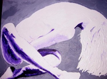 Painting titled "Purple Contort" by Cheryl Townsend, Original Artwork